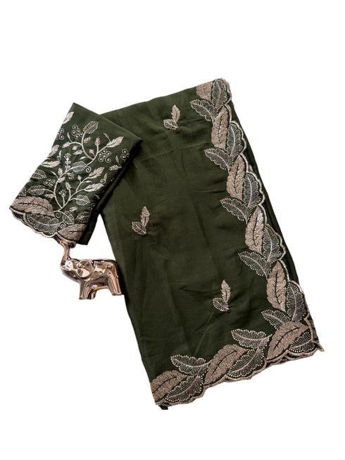 Vasthrlay Georgette Embroidery Unstitch