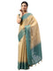 Vasthrlay Green Womens Ready To Wear One Minute Polyester Erode Zari Saree