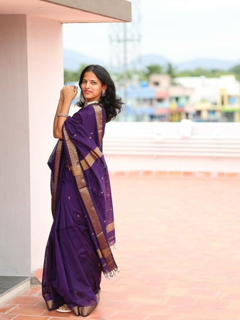 Vasthrlay Lavender Kanjivaram Saree