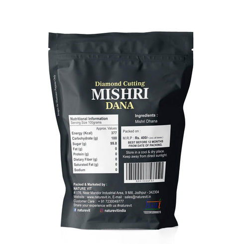 NatureVit Mishri Dana Diamond Cut Sugar Crystals