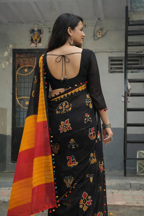 Vasthrlay Printed Multicolor Lightweight