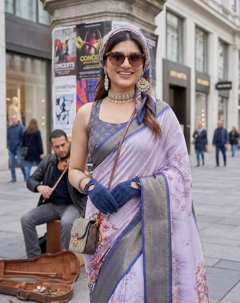 Vasthrlay Purple Traditional Az Ys Dobby Ethnic Wear
