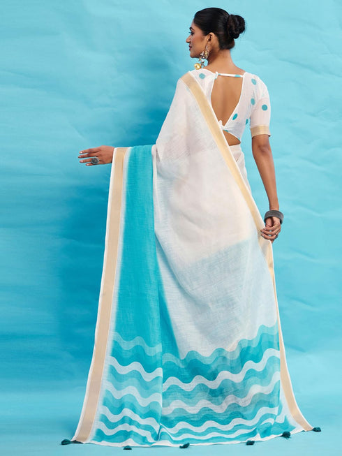 Vasthrlay Printed Unstitched Blouse Ethnic Wear