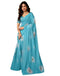 Vasthrlay Chanderi Printed Unstitched Blue Saree