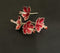 Pure silver Enamel red flowers 5g (Pack of 4)