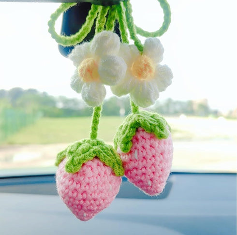 Crochet Flower for car Dashboard Decoration Items