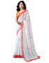 Vasthrlay Womens Printed Unstitched Dark Green Saree