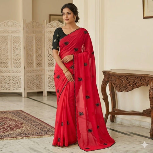 Vasthrlay Georgette Embroidery Lightweight Unstitched