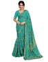 Vasthrlay Chiffon Bandhani Unstitched Yellow Saree
