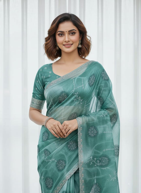 Vasthrlay Weightless Georgette Traditional Sari Az Ys Dhamal Saree