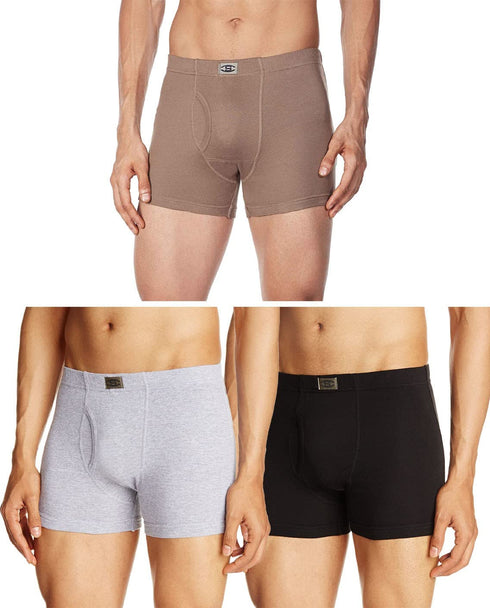 Dixcy Scott Cotton Plain/Solid Assorted Men's Trunk/Underwear - Pack of 3 (#Image-Trunk-80 CM) (Color & Prints May Vary)
