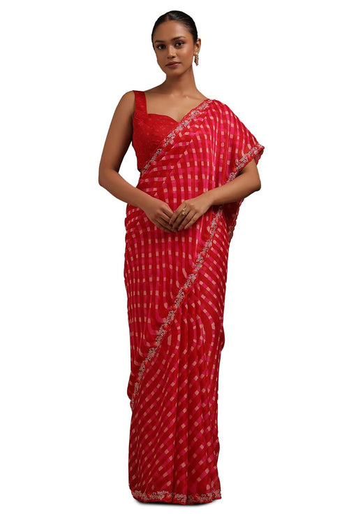Vasthrlay Fuchsia Georgette Leheriya
