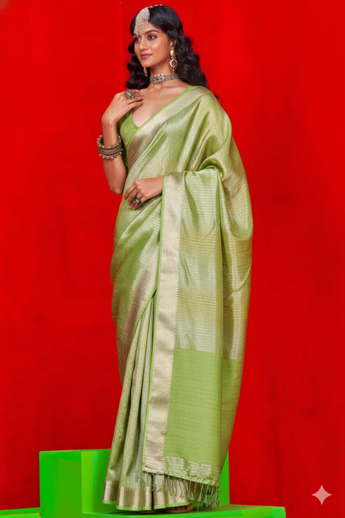 Vasthrlay Banarasi Unstitched Saree