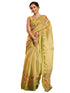 Vasthrlay Shimmer Printed Unstitched Beige Saree