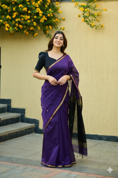 Vasthrlay Banarasi Unstitched Saree