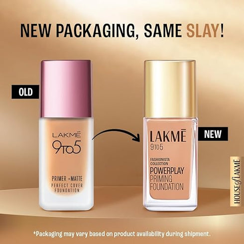 Lakme 9 To 5 Primer + Matte Perfect Cover Foundation N200 Neutral Nude
