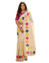 Vasthrlay Chanderi Printed Unstitched Beige Saree