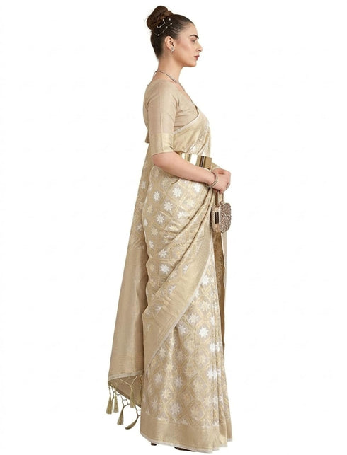 Vasthrlay Jacquard Unstitched Comfortable Stylish Saree