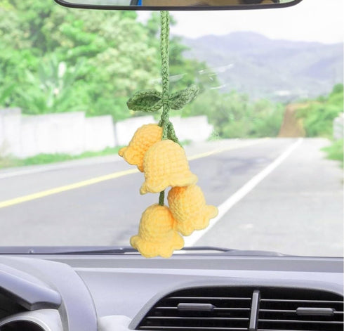 Crochet Flower for car Dashboard Decoration Items