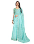 Vasthrlay Printed Striped Unstitched Peach Saree