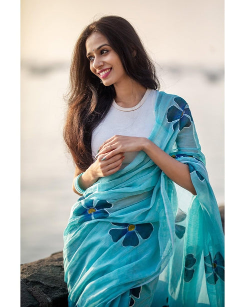 Vasthrlay Floral Fabric Breathable Lightweight