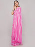 Vasthrlay Kathakali Print Linen Saree With Gold Zari Border And Unstitched Blouse Piece