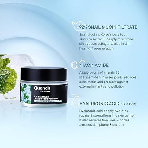 Quench 92% Snail Mucin Collagen Boost Moisturizer