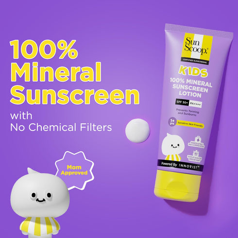 SunScoop Kids 100% Mineral Sunscreen Lotion SPF 30+ PA++++
