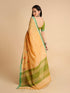 Vasthrlay Handloom Embroidered Apricot Saree