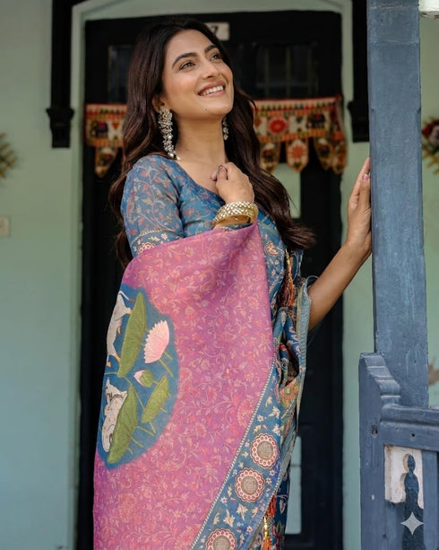 Vasthrlay Printed Handloom Unstitched