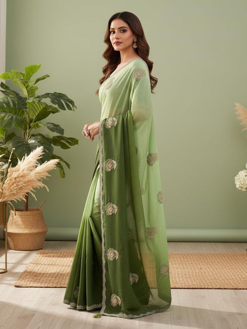 Vasthrlay Chiffon Traditional Ethinic Az Ys Vanshika Ethnic Wear