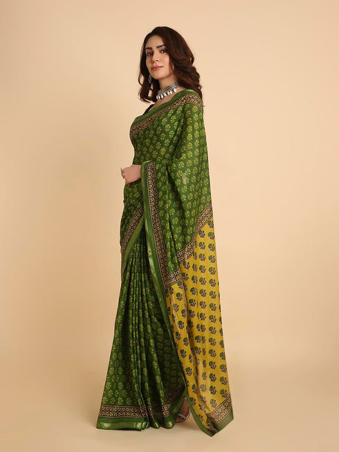 Vasthrlay Lightweight Breathable Traditional Printed Saree
