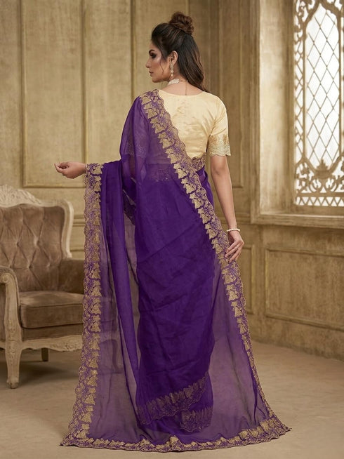 Vasthrlay Georgette Embroidery Saree