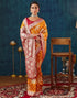 Vasthrlay Banarasi Jacquard Unstitched White Saree