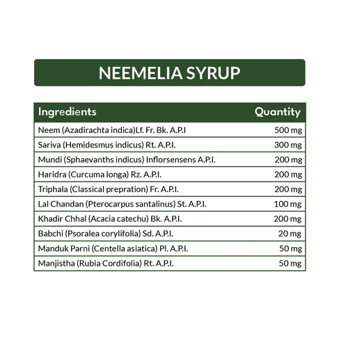 MPIL Neemelia skin care Syrup Pure Herbs for Skin