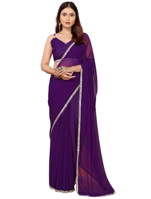 Vasthrlay Georgette Unstitched Ethnic Wear