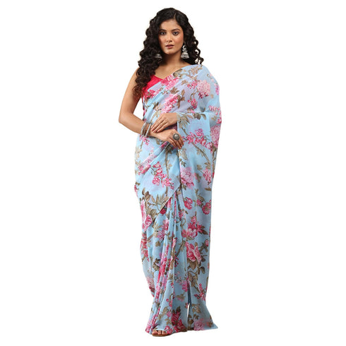 Vasthrlay Georgette Floral Saree