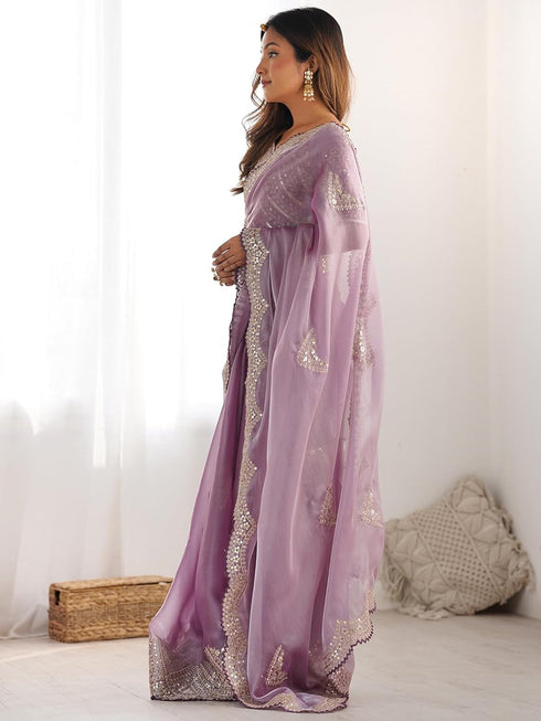Vasthrlay Embroidered Black Saree