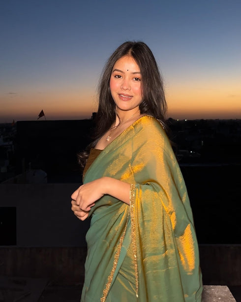 VasthrlayBoarder Unstitched Chhaavas Mustard Free Ethnic Wear