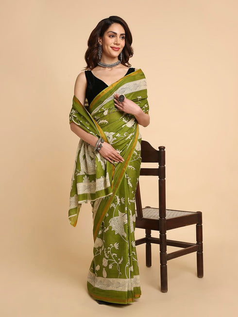 Vasthrlay Lightweight Breathable Traditional Printed Saree