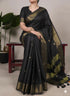 Vasthrlay Traditional Matching Unstitched Orangeblack