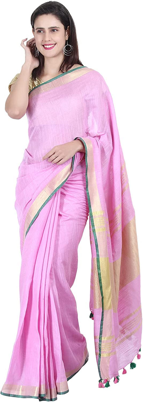 Vasthrlay Handloom Summer Contrast Vibrant Green