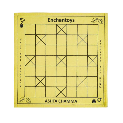 Ashta Chamma Cotton Fabric Board Game- Yellow