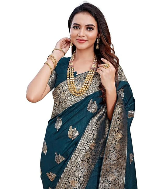 Vasthrlay Banarasi Kanjivaram Unstitched Pink Saree