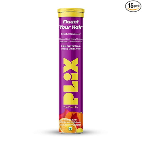 Plix Flaunt Your Hair Effervescent TabletOrange Burst 15 Effervescent Tablet Each