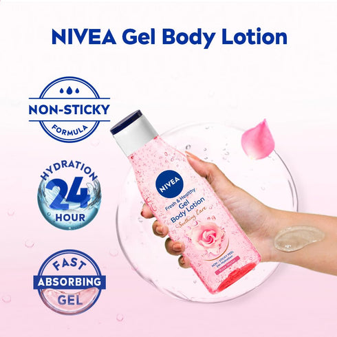 Nivea Fresh And Healthy Rose Water Gel Body Lotion
