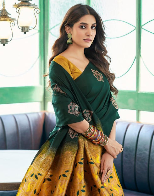 Vasthrlay Banarasi Unstitched Saree