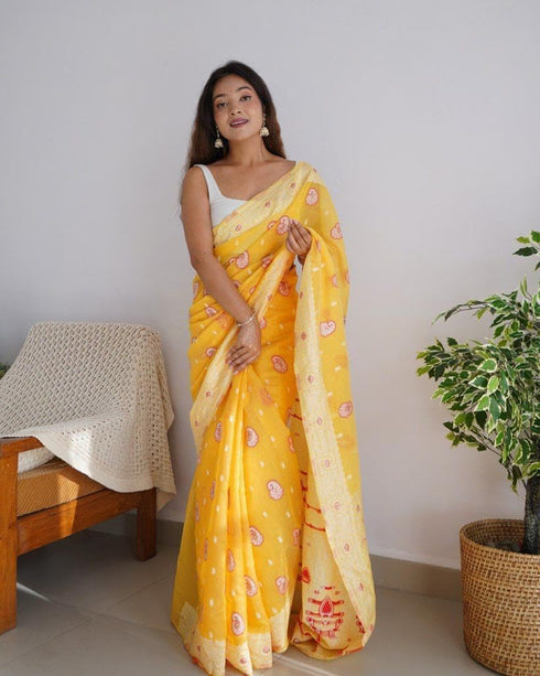 Vasthrlay White Kanjivaram Saree