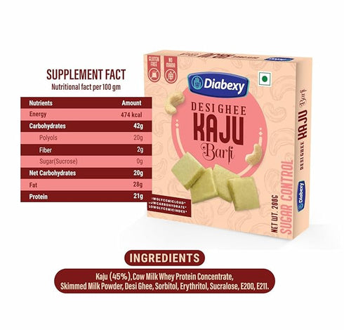 Diabexy Sugar Free Sweets Barfi Combo (Coconut, Kaju & Dark Chocolate)