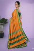 Vasthrlay Traditional Matching Unstitched Orangeblack